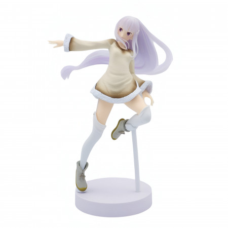 Figurine Emilia Re:Zero Furry Materials: Pose Dynamique et Déterminée